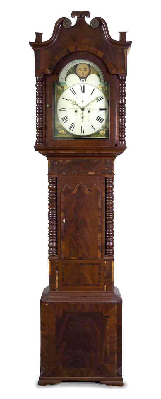 Appraisal: An English Mahogany Tall Case Clock J G Bradley having