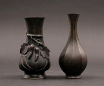 Appraisal: Pair of Japanese Studio Vases Pair of metal possibly bronze