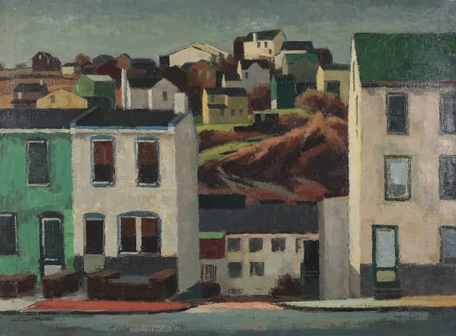 Appraisal: West Manayunk The Blocks oil on canvas x SLL Wilmington