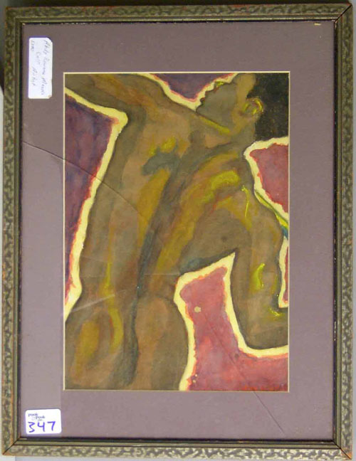 Appraisal: Rowena Meeks Abdy American - mixed media nude initialed lower