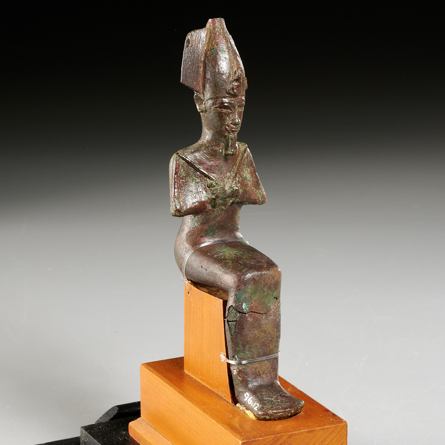 Appraisal: ANCIENT EGYPTIAN BRONZE OSIRIS EX-MUSEUM Probably c - BCE natural