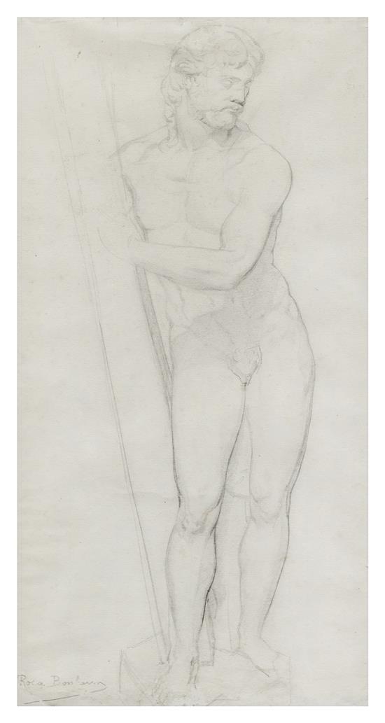 Appraisal: Sale Lot Rosa Bonheur French - Male Figure Study pencil