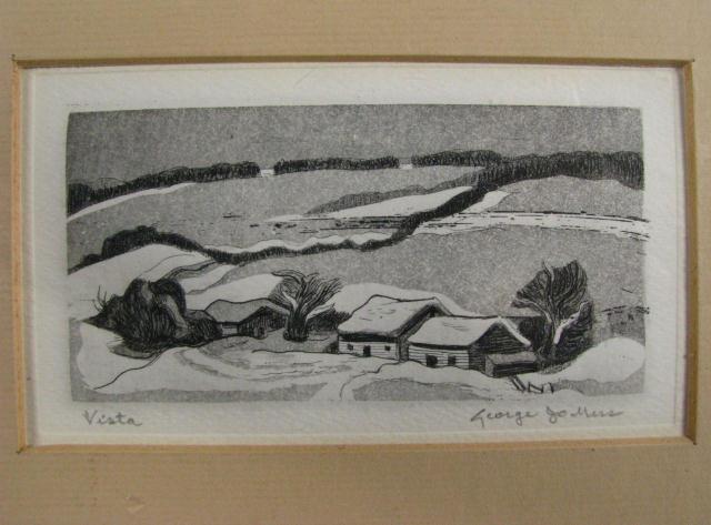 Appraisal: Group of etchings prints and Christmas cards by Indiana artist