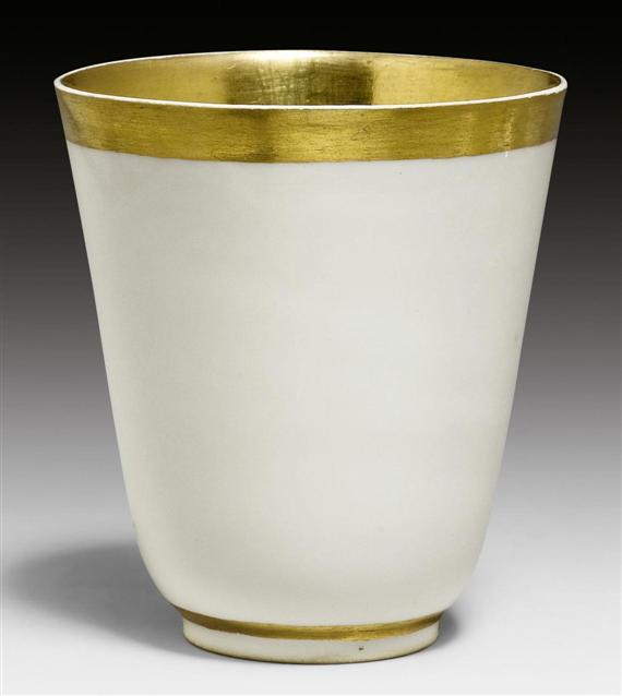 Appraisal: RARE CHOCOLATE CUP ZURICH CIRCA Gilt inside and edge Underglaze