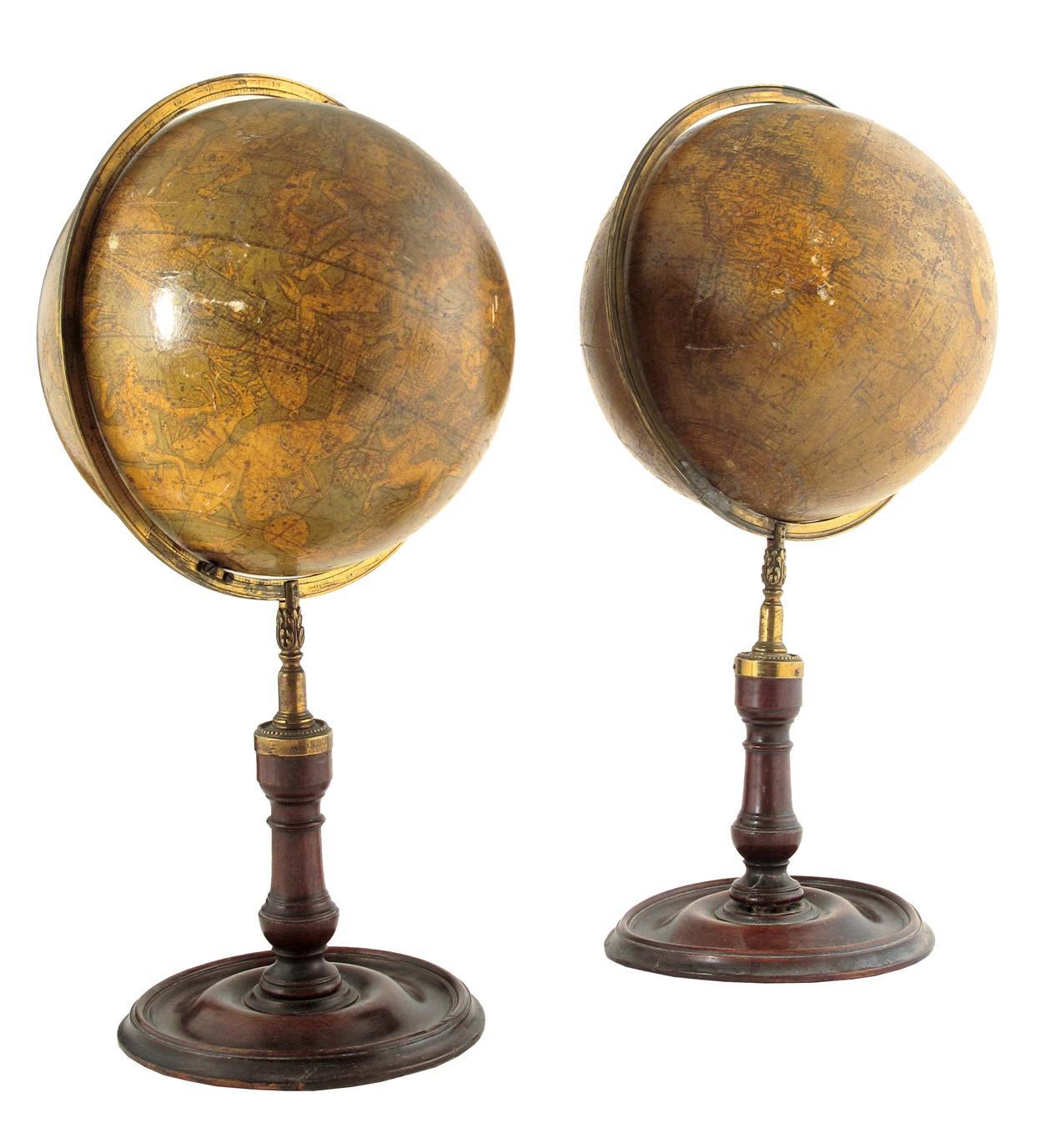 Appraisal: A pair of Regency in table globes by Dudley Adams