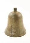 Appraisal: FOLK ART BELL - th c carved and painted wooden