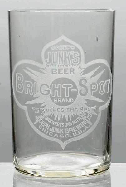 Appraisal: Joseph Junk's Acid-Etched Beer Glass Bright Spot Brand It Touches