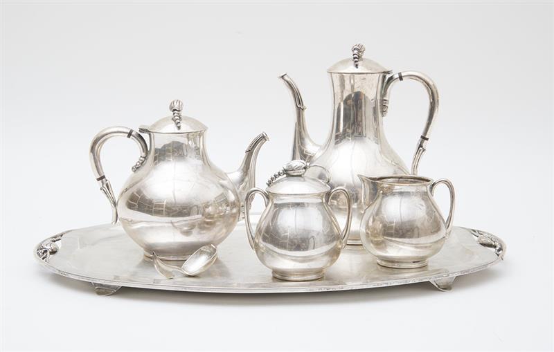 Appraisal: Tea and Coffee Service Mexican Silver comprising a four-piece set