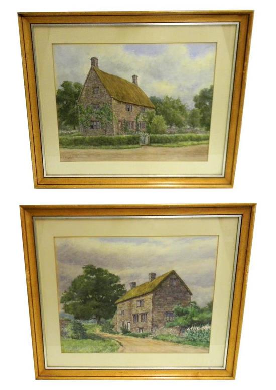 Appraisal: Daniel F Wentworth American - pair of watercolors on paper