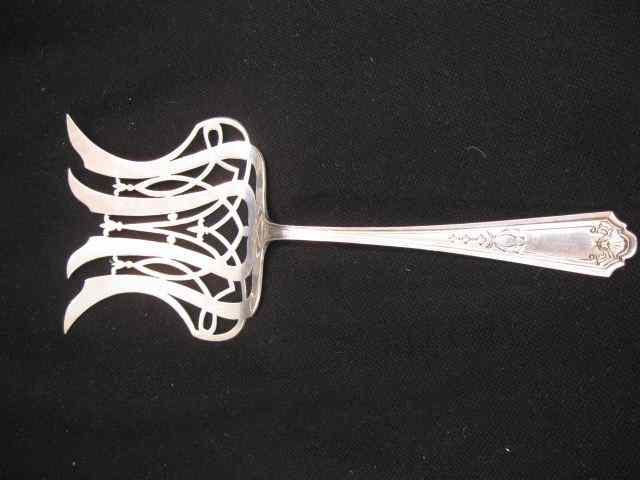 Appraisal: Watson Sterling Silver Asparagus Server elaborate openwork '' excellent no