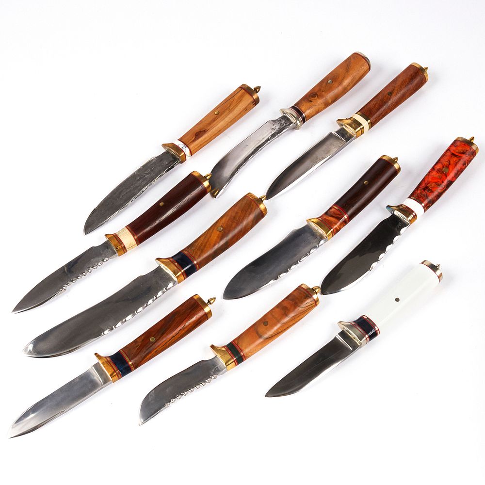 Appraisal: Grp Robert E Molenaar Custom Knives Group of ten custom