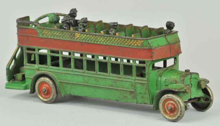 Appraisal: DOUBLE DECKER CITY BUS Kenton cast iron painted in green