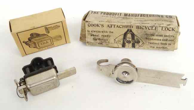 Appraisal: Lot of two NOS boxed bicycle locks