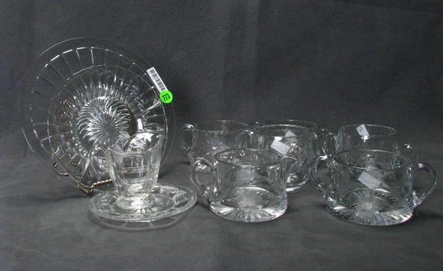 Appraisal: Heisey Glass Grouping Pieces including one creamer three pair of