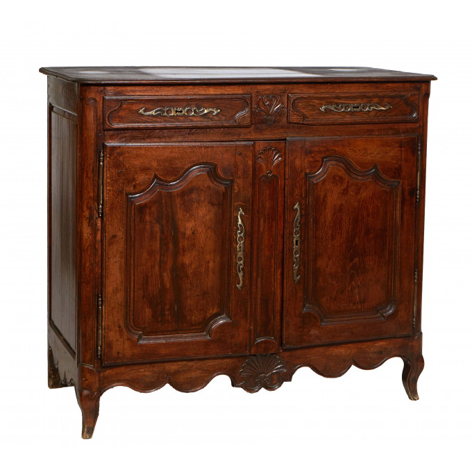 Appraisal: French Provincial Louis XV Style Carved Oak Sideboard th c