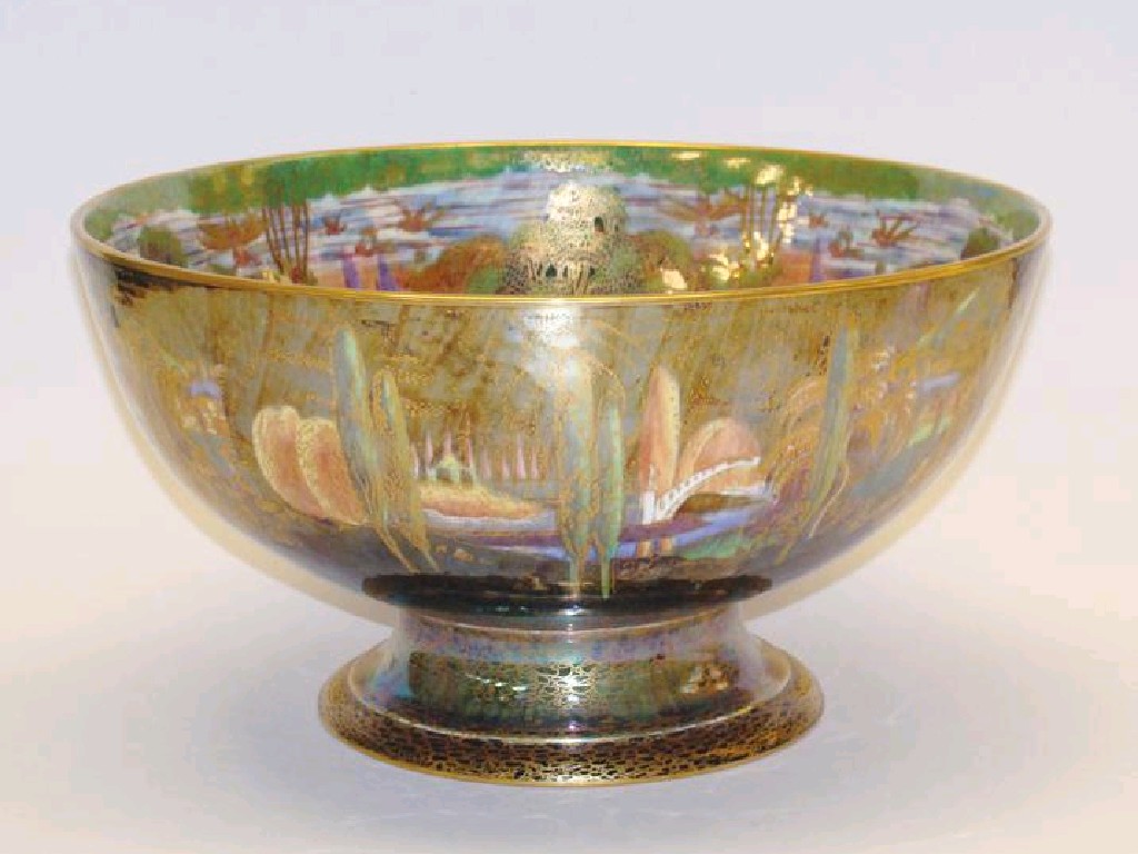 Appraisal: DAISY MAKEIG-JONES A WEDGWOOD FAIRYLAND LUSTRE BOWL of punch bowl