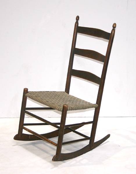 Appraisal: A Shaker maple rocker late th early th century height