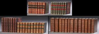 Appraisal: Group of Forty-Eight Decorative Leather Bound Books titles available on