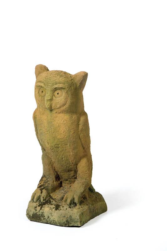 Appraisal: CARVED OWL BY ERNEST POPEYE REED JACKSON OHIO - Sandstone