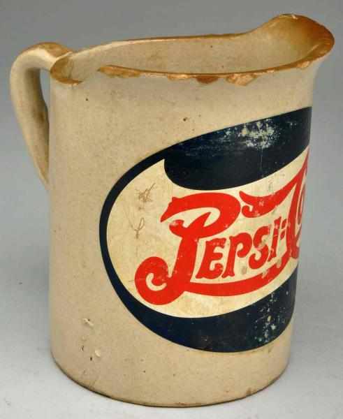 Appraisal: Large Pepsi-Cola Handled Pottery Mug Some minor chipping to top