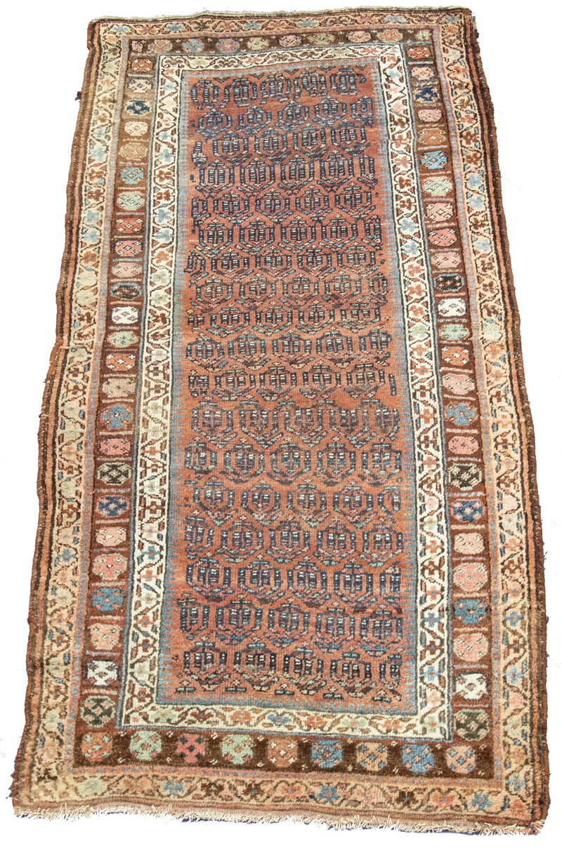 Appraisal: KURD RUG Overall design of boteh in gold midnight royal