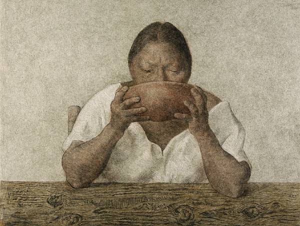 Appraisal: Francisco Z iga Mexican - Mujer con Olla B Lithograph