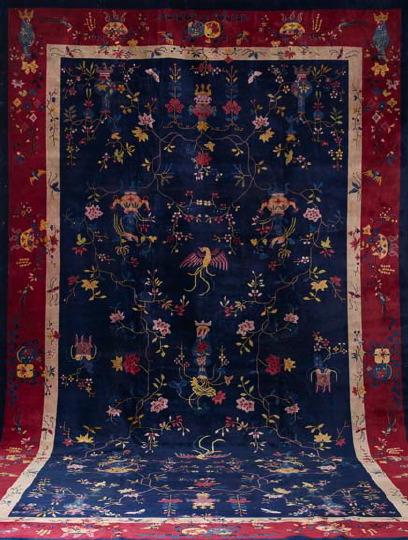 Appraisal: Antique Chinese Art Deco Carpet ' x '