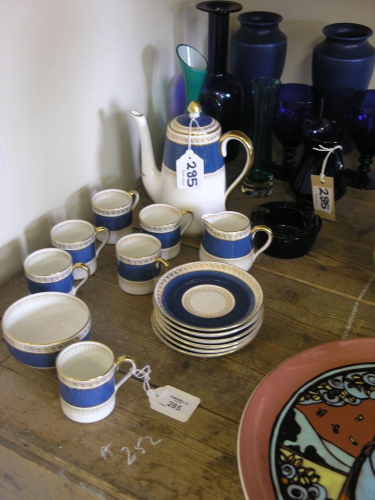 Appraisal: A Crown Staffordshire bone china coffee set fifteen pieces for