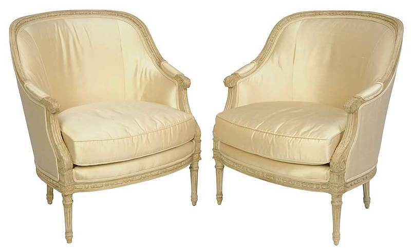 Appraisal: Pair Provincial Louis XVI Style Berg res French th century