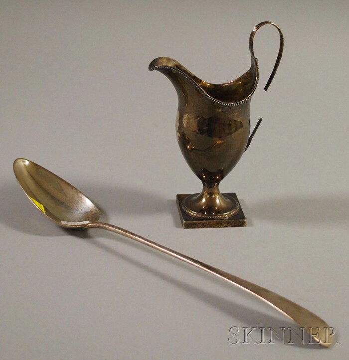 Appraisal: Two Pieces of George III Silver Tableware London a helmet