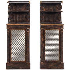 Appraisal: A Pair of Regency Grain-Painted Chiffoniers Circa Height x width