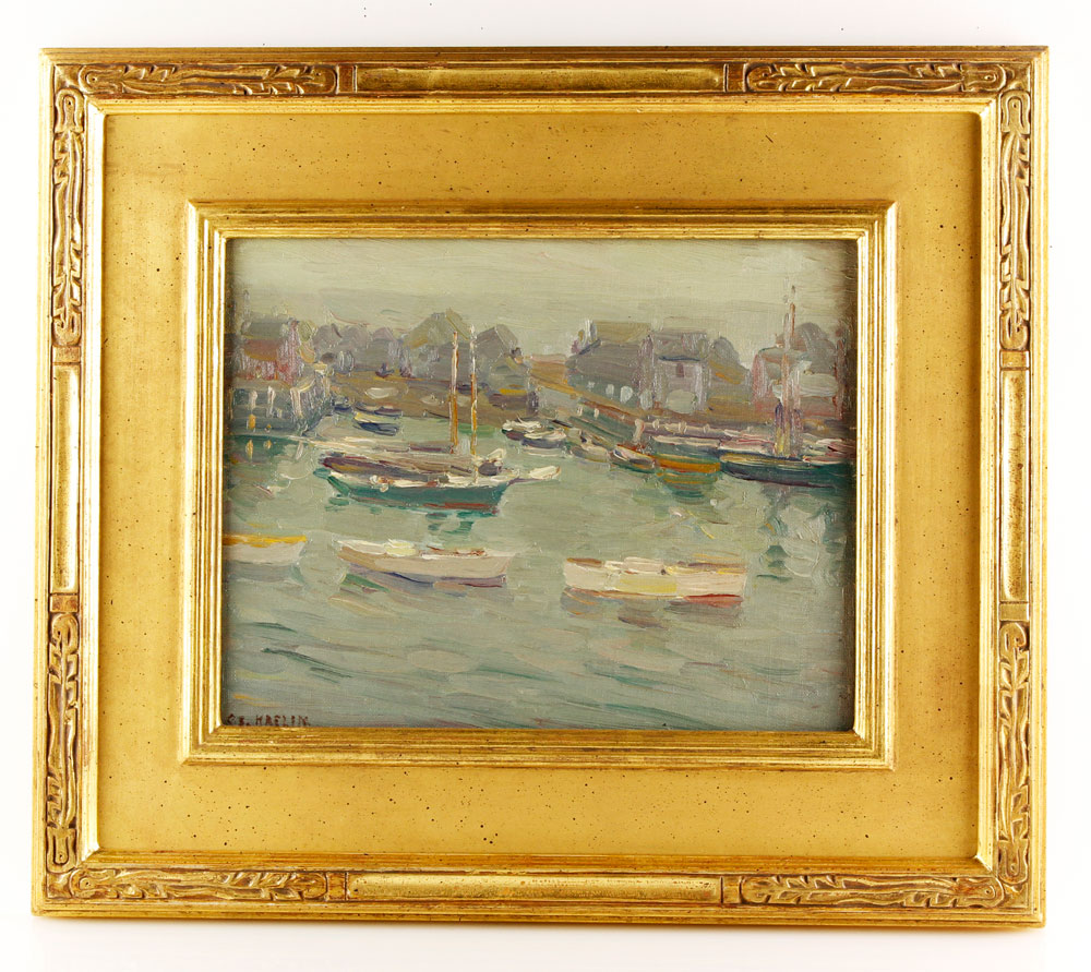 Appraisal: - Kaelin Gloucester Boats at Dock O B Charles S