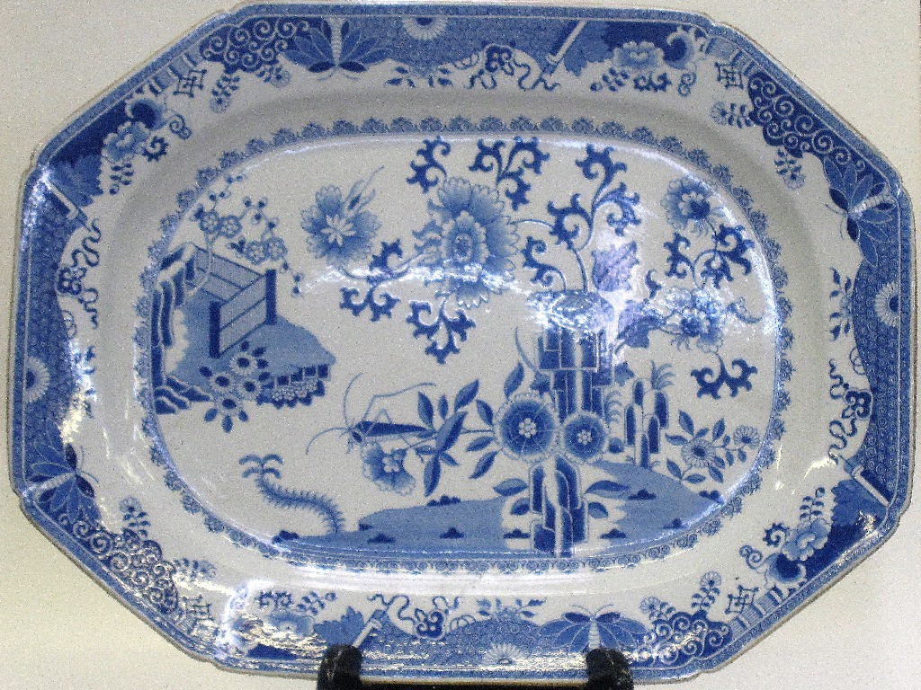 Appraisal: Spode blue and white ashet printed in underglaze blue with