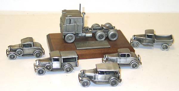 Appraisal: Nostalgic Miniature Vehicles Lot of metal pewter limited edition vehicles