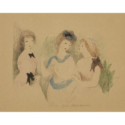 Appraisal: Marie Laurencin - LES TROIS SOEURS MARCHESSEA French Colour lithograph