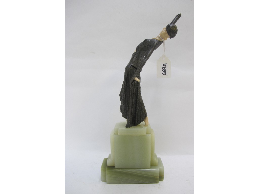 Appraisal: Reproduction Art Deco figure of a dancer def