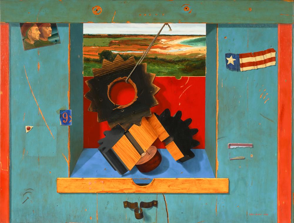 Appraisal: RON RIZK B TROMPE L'OEIL STILL LIFE oil on board