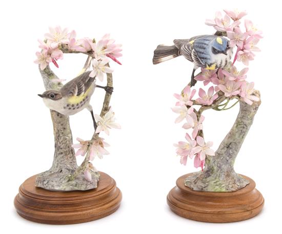 Appraisal: Sale Lot A Pair of Royal Worcester Porcelain Myrtle Warblers