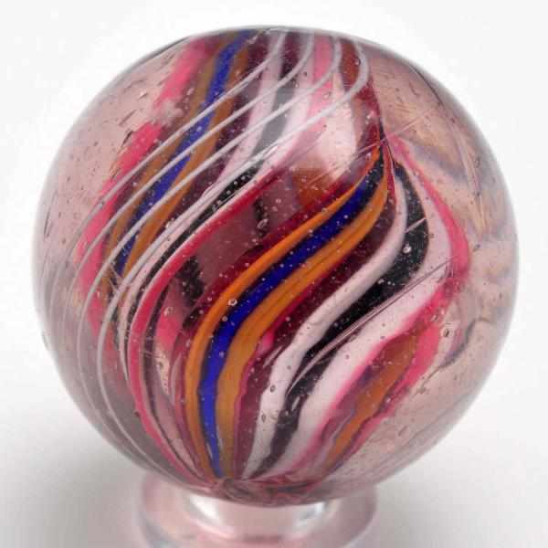 Appraisal: Divided Core Swirl Marble Description Multicolored divided core with outer