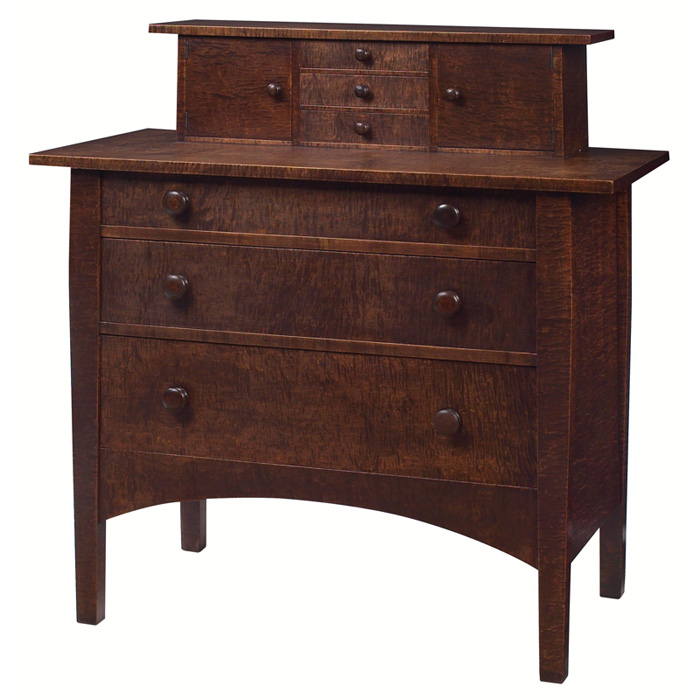 Appraisal: Gustav Stickley chest of drawers in maple designed by Harvey