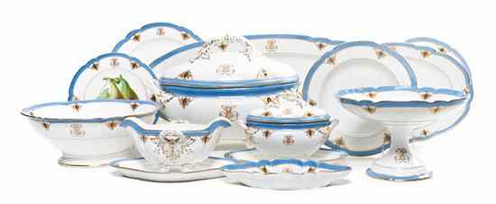 Appraisal: A French Porcelain Partial Dinner Service A Hache Pepin Lehalleur