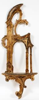 Appraisal: ITALIAN GILT WOOD SHELF ITALIAN GILT WOOD SHELF H W