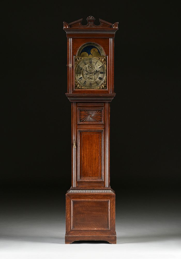 Appraisal: A SCOTTISH GEORGE III MOON PHASES CLOCK BY J CAMERON