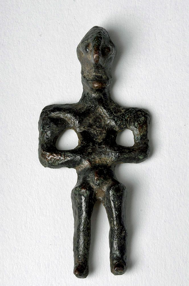 Appraisal: Rare Dagestan Bronze Standing Idol - Male Western Asia Dagestan