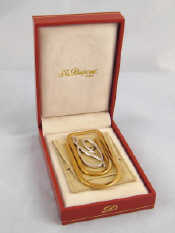 Appraisal: A boxed French hallmarked silver and gilt money clip by