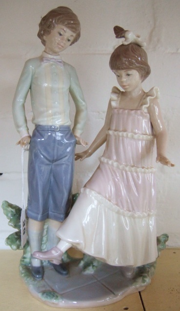 Appraisal: A Lladro figure of two children at play