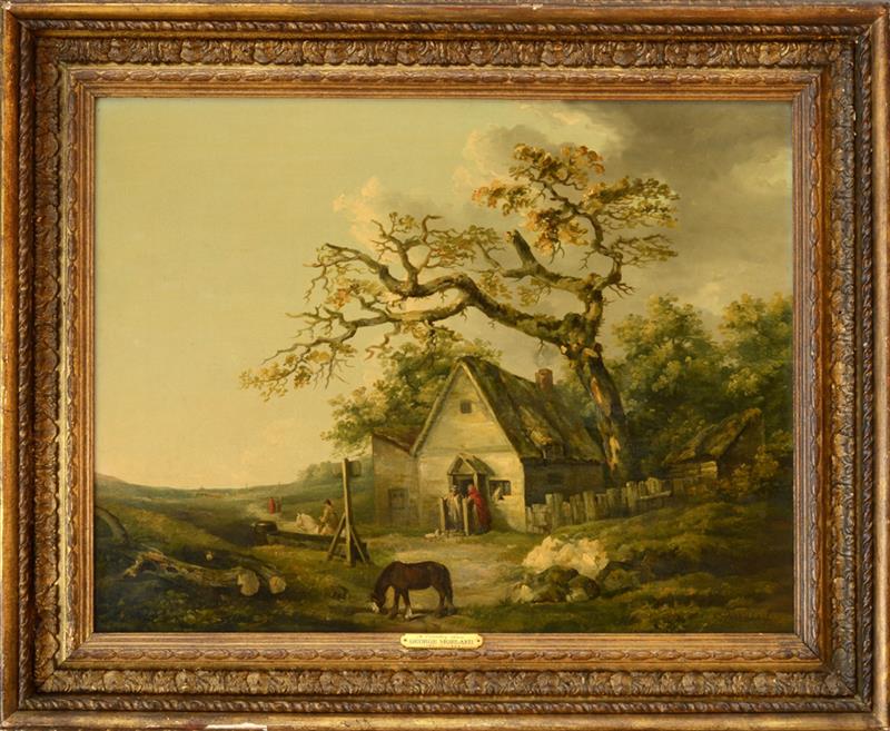 Appraisal: GEORGE MORLAND - A COUNTRY INN Oil on canvas signed