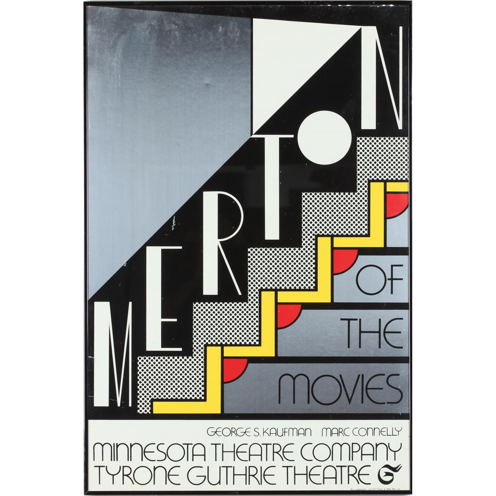 Appraisal: Roy Lichtenstein Am - Merton of the Movies color screenprint