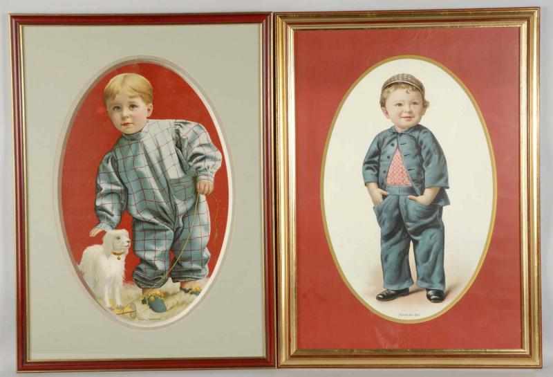 Appraisal: Lot of Framed Prints Description All three depicting little boys