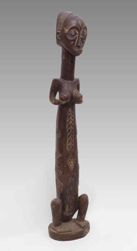 Appraisal: CARVED AFRICAN LUBA ANCESTRAL FIGURE DEMOCRATIC REPUBLIC OF CONGO ''